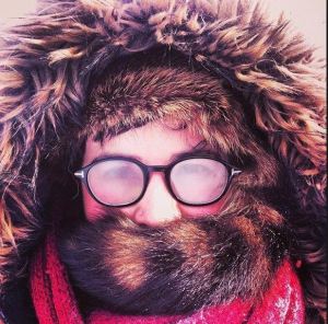 Anne-Sophie may be doing research in the neotropics, but she is also quite at home in a Montreal winter... 