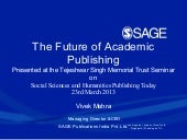 The Future of Academic Publishing