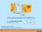 Disrupting Academic Publishing